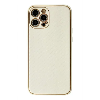 Mey İthalat®   iPhone 12 Pro Kılıf Coco Karbon Silikon - Beyaz