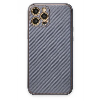 Mey İthalat®   iPhone 12 Pro Kılıf Coco Karbon Silikon - Gri