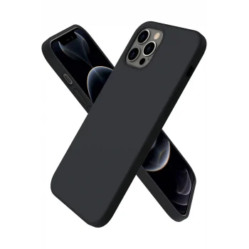 Mey İthalat®   iPhone 12 Pro Kılıf First Silikon - Siyah