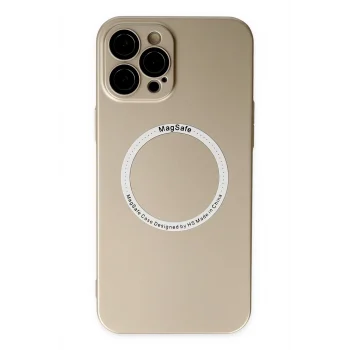Mey İthalat®   iPhone 12 Pro Kılıf Jack Magneticsafe Lens Silikon - Gold