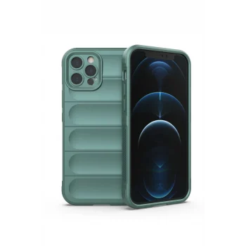Mey İthalat®   iPhone 12 Pro Kılıf Optimum Silikon - Koyu Yeşil