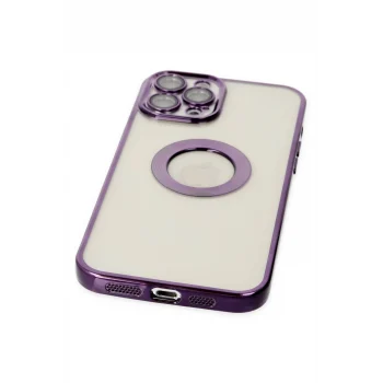 Mey İthalat®   iPhone 12 Pro Kılıf Slot Silikon - Mor