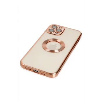 Mey İthalat®   iPhone 12 Pro Kılıf Slot Silikon - Rose Gold