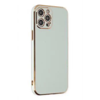 Mey İthalat®   iPhone 12 Pro Kılıf Volet Silikon - Açık Yeşil