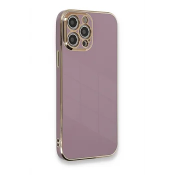 Mey İthalat®   iPhone 12 Pro Kılıf Volet Silikon - Mor
