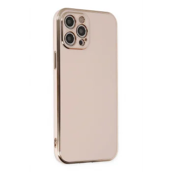 Mey İthalat®   iPhone 12 Pro Kılıf Volet Silikon - Pembe