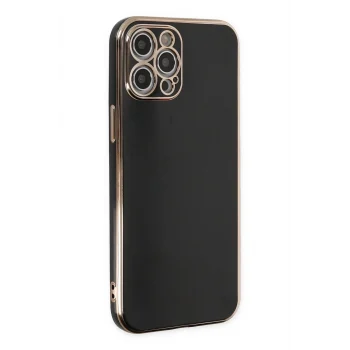 Mey İthalat®   iPhone 12 Pro Kılıf Volet Silikon - Siyah