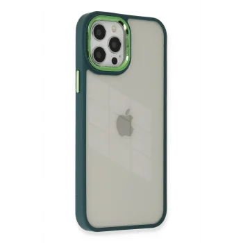 Mey İthalat®   iPhone 12 Pro Max Kılıf Dora Kapak - Haki Yeşil