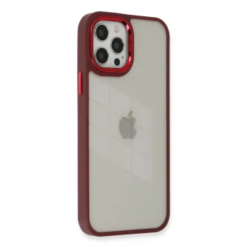 Mey İthalat®   iPhone 12 Pro Max Kılıf Dora Kapak - Kırmızı