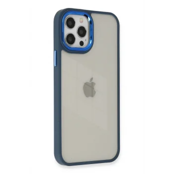 Mey İthalat®   iPhone 12 Pro Max Kılıf Dora Kapak - Mavi