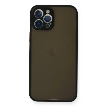 Mey İthalat®   iPhone 12 Pro Max Kılıf Montreal Silikon Kapak - Siyah