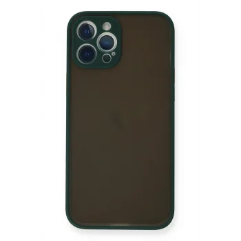 Mey İthalat®   iPhone 12 Pro Max Kılıf Montreal Silikon Kapak - Yeşil