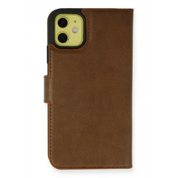 Mey İthalat®   iPhone 13 Mini Kılıf Trend S Plus Kapaklı Kılıf - Taba