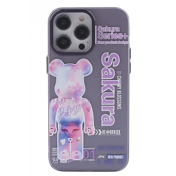 Mey İthalat®   iPhone 13 Pro Kılıf  Desenli Kapak -  Mor - 1
