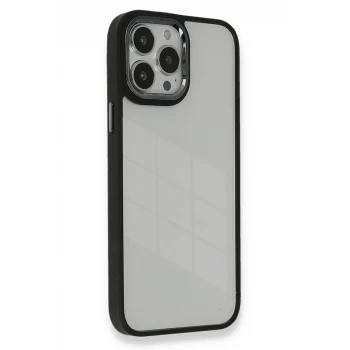 Mey İthalat®   iPhone 13 Pro Kılıf Dora Kapak - Siyah