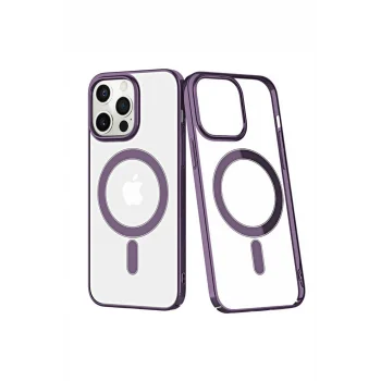 Mey İthalat®   iPhone 13 Pro Kılıf Element Magneticsafe Sert Kapak - Derin Mor
