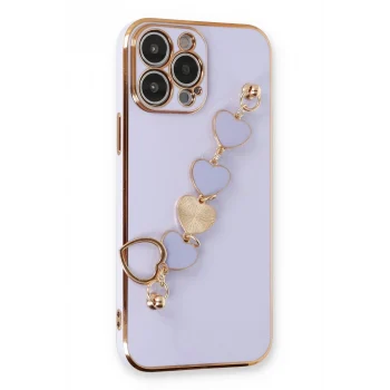 Mey İthalat®   iPhone 13 Pro Kılıf Esila Silikon - Lila