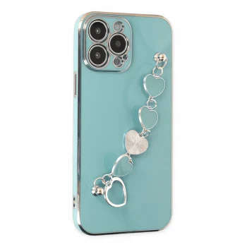 Mey İthalat®   iPhone 13 Pro Kılıf Esila Silikon - Su Yeşili