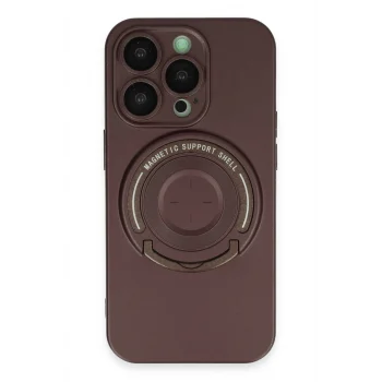 Mey İthalat®   iPhone 13 Pro Kılıf Lukka Magneticsafe Kapak - Kahverengi