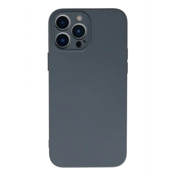 Mey İthalat®   iPhone 13 Pro Kılıf Nano içi Kadife Silikon - Gri