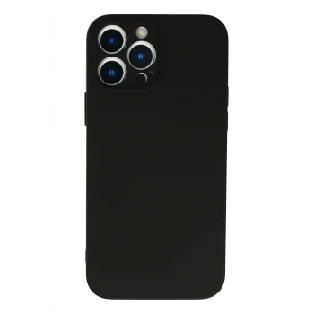 Mey İthalat®   iPhone 13 Pro Kılıf Nano içi Kadife Silikon - Siyah