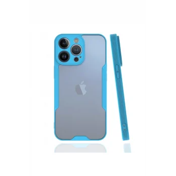 Mey İthalat®   iPhone 13 Pro Kılıf Platin Silikon - Mavi