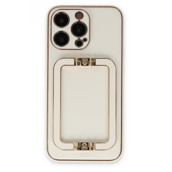 Mey İthalat®   iPhone 13 Pro Max Kılıf Coco Elit Kapak - Beyaz
