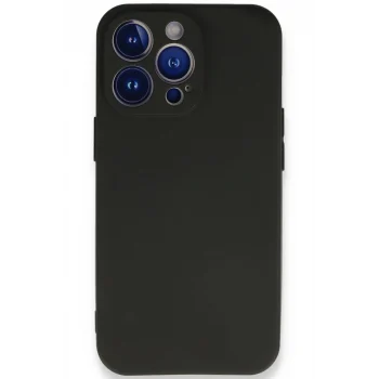Mey İthalat®   iPhone 13 Pro Max Kılıf First Silikon - Siyah