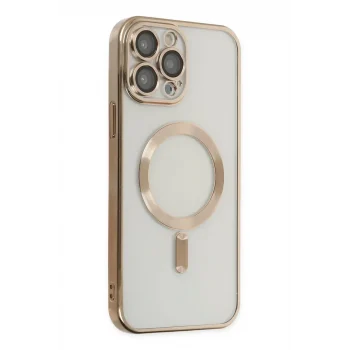 Mey İthalat®   iPhone 13 Pro Max Kılıf Kross Magneticsafe Kapak - Gold