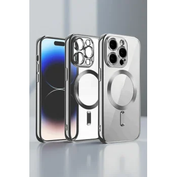 Mey İthalat®   iPhone 13 Pro Max Kılıf Kross Magneticsafe Kapak - Titan Gri
