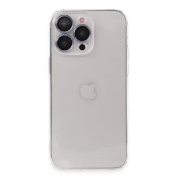 Mey İthalat®   iPhone 13 Pro Max Kılıf Luko Lens Silikon - Sierra Blue