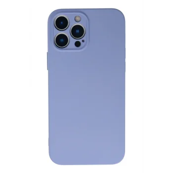 Mey İthalat®   iPhone 13 Pro Max Kılıf Nano içi Kadife Silikon - Lila