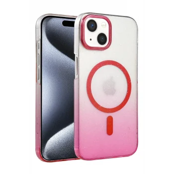 Mey İthalat®   iPhone 14 Glossy Magsafe Kapak - Pembe