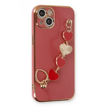 Mey İthalat®   iPhone 14 Kılıf Esila Silikon - Kırmızı