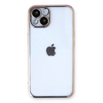 Mey İthalat®   iPhone 14 Kılıf  Lensli Silikon - Gold