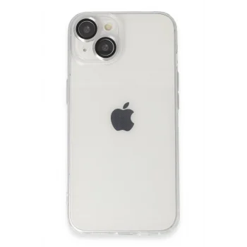 Mey İthalat®   iPhone 14 Kılıf Luko Lens Silikon - Gümüş