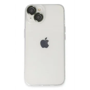 Mey İthalat®   iPhone 14 Kılıf Luko Lens Silikon - Yeşil
