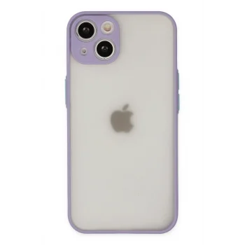 Mey İthalat®   iPhone 14 Kılıf Montreal Silikon Kapak - Mor