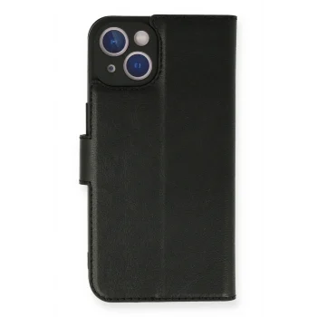 Mey İthalat®   iPhone 14 Kılıf Trend S Plus Kapaklı Kılıf - Siyah