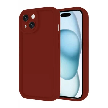 Mey İthalat®   iPhone 14 Kılıf Viera Silikon - Bordo