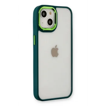 Mey İthalat®   iPhone 14 Plus Kılıf Dora Kapak - Haki Yeşil