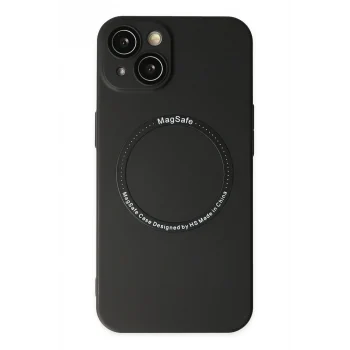 Mey İthalat®   iPhone 14 Plus Kılıf Jack Magneticsafe Lens Silikon - Siyah