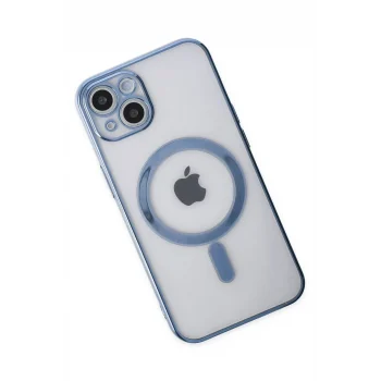 Mey İthalat®   iPhone 14 Plus Kılıf Magneticsafe Lazer Silikon - Sierra Blue