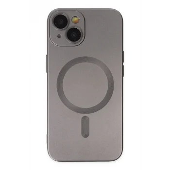 Mey İthalat®   iPhone 14 Plus Kılıf Moshi Lens Magneticsafe Silikon - Füme