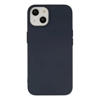 Mey İthalat®   iPhone 14 Plus Kılıf Nano içi Kadife Silikon - Lacivert