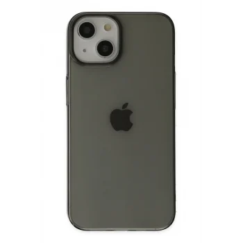 Mey İthalat®   iPhone 14 Plus Kılıf Pc Sert Şeffaf Kapak - Siyah