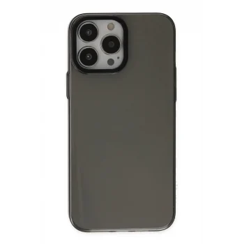 Mey İthalat®   iPhone 14 Pro Kılıf Anka PC Sert Metal Kapak - Siyah