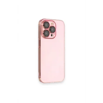 Mey İthalat®   iPhone 14 Pro Kılıf Armada Lensli Kapak - Rose Gold