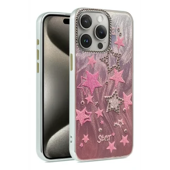 Mey İthalat®   iPhone 14 Pro Kılıf Blade Aynalı Desenli Kapak - Desen 7