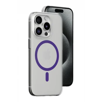 Mey İthalat®   iPhone 14 Pro Kılıf Bubble Magsafe Kapak - Mor